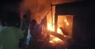 Fire Destroys Four Shops in Kaliabor Market