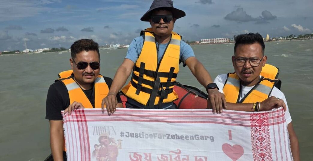 Boko youths stage unique sea protest demanding justice for Zubeen Garg