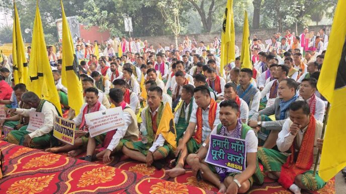 Bodo groups stage sit-Iin at Jantar Mantar, demand implementation of Bodo Accord 2020