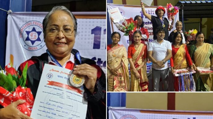 66 and 'unstoppable': Guwahati woman swims to Silver & Bronze, shattering age barriers
