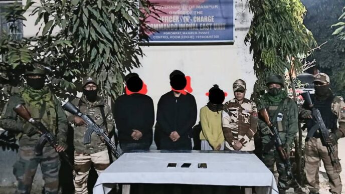 Manipur Police, Assam Rifles arrest three KCP (MFL) cadres over Sangai Festival bomb threat