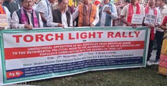 Torch rally erupts in Kokrajhar as tribes protest Assam cabinet move on ST status
