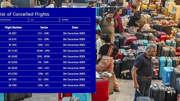 Guwahati hit by IndiGo cancellations as over 300 flights stopped across India