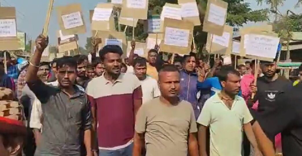 Protest in Hojai over death of disabled man in Karbi Anglong violence