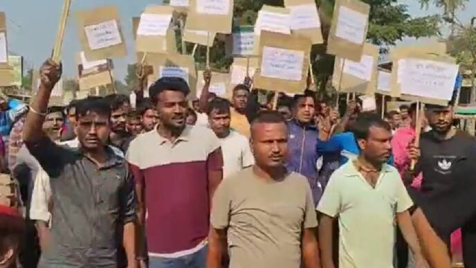 Protest in Hojai over death of disabled man in Karbi Anglong violence
