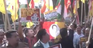 Youth TIPRA Federation stages protest outside Bangladesh mission in Agartala