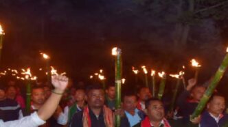 Rabha bodies hold torchlight rally in Goalpara demanding Sixth Schedule status