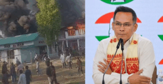Gaurav Gogoi condemns arson at CEM Tuliram Ronghang’s home, calls for peace and democratic protest