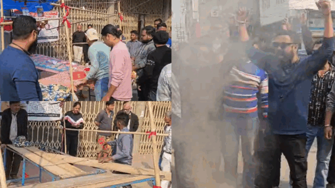 Christmas preparations burnt at Nalbari school after Bajrang Dal entry