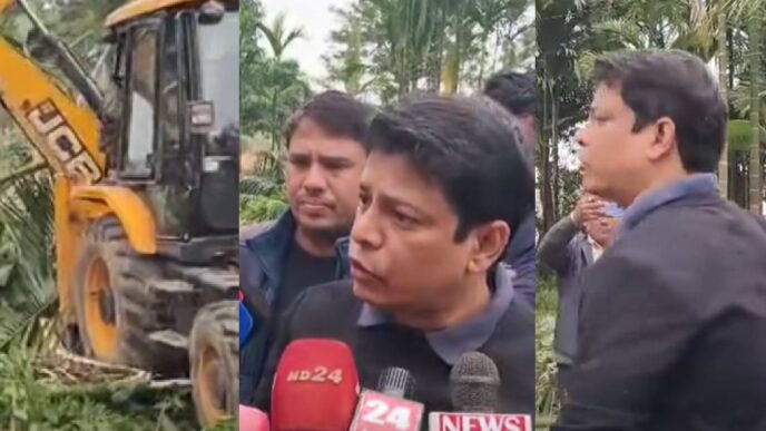 AIUDF leader tries to stop eviction drive In Doboka, arguments break out with officials