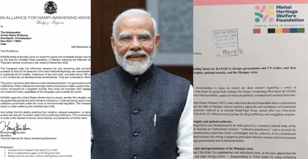 Meitei Heritage Society submits memorandum to PM Modi over letters sent abroad by Kuki group