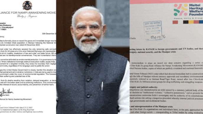 Meitei Heritage Society submits memorandum to PM Modi over letters sent abroad by Kuki group